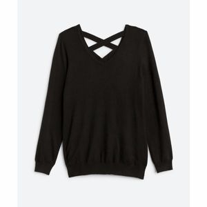 Love Ellie Mia Back Detail Pullover Black Sweater Medium